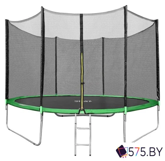 Батут Happy Jump 10ft Pro 312 см с внешней сеткой и лестницей в магазине 575.by