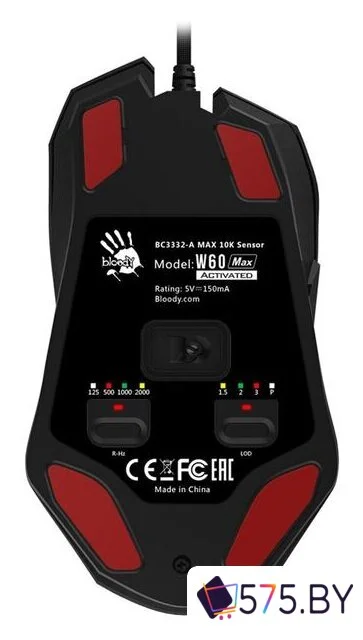 Игровая мышь A4Tech Bloody W60 Max (черный) в магазине 575.by