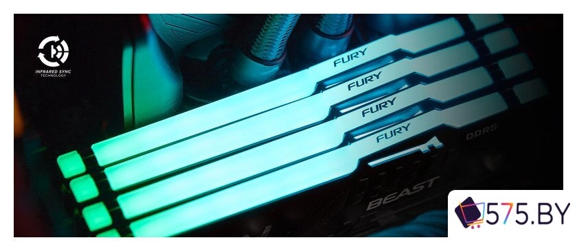 Оперативная память Kingston FURY Beast RGB 2x16ГБ DDR5 6000 МГц KF560C30BBEAK2-32 в магазине 575.by