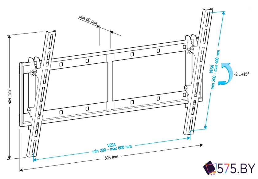 Кронштейн для телевизора Holder LCD-T6606 в магазине 575.by