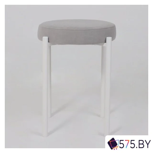 Табурет AksHome BOB (b20 Silver Lux\белый) в магазине 575.by