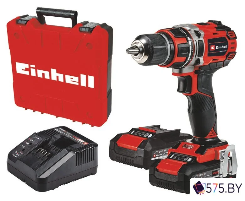 Дрель-шуруповерт Einhell TE-CD 18/50 Li BL 4513896 (с 2-мя АКБ, кейс) в магазине 575.by