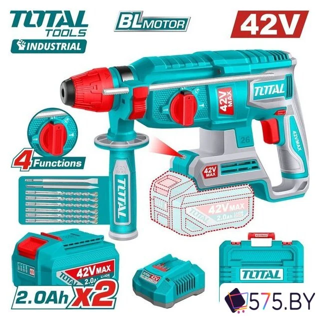 Перфоратор Total TRHLI422682 (с 2-мя АКБ, кейс) в магазине 575.by