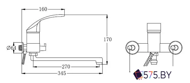 Смеситель РМС SL85-006E в магазине 575.by