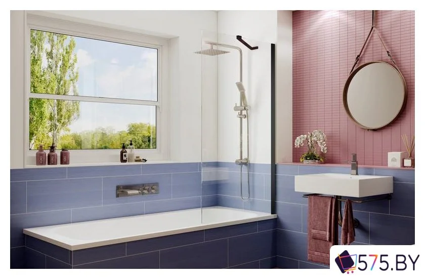 Стеклянная шторка для ванны Ambassador Bath Screens 16041206 70 в магазине 575.by