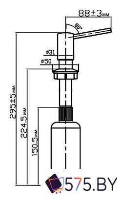 Дозатор для моющего средства Omoikiri OM-02-PVD-GM (вороненая сталь) в магазине 575.by