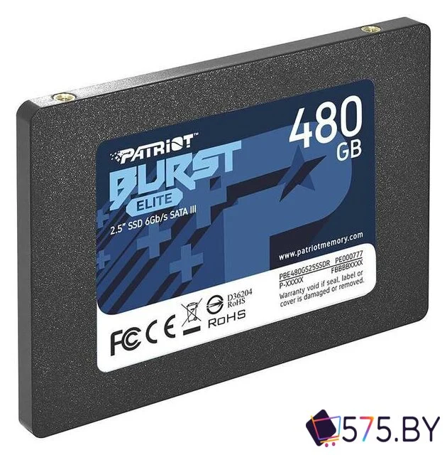 SSD Patriot Burst Elite 480GB PBE480GS25SSDR в магазине 575.by