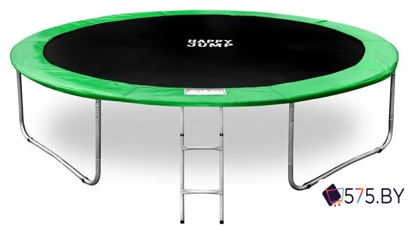 Батут Happy Jump 10ft Pro 312 см с внешней сеткой и лестницей в магазине 575.by
