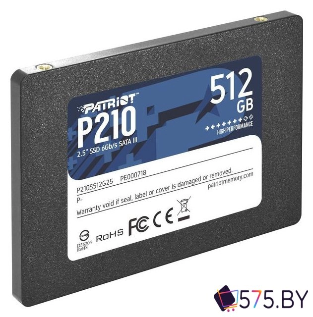 SSD Patriot P210 512GB P210S512G25 в магазине 575.by