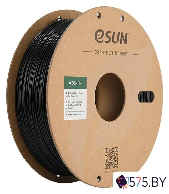 Пластик eSUN ABS-FR ABS-FR175B1Y1 (1.75мм, 1кг, черный) в магазине 575.by