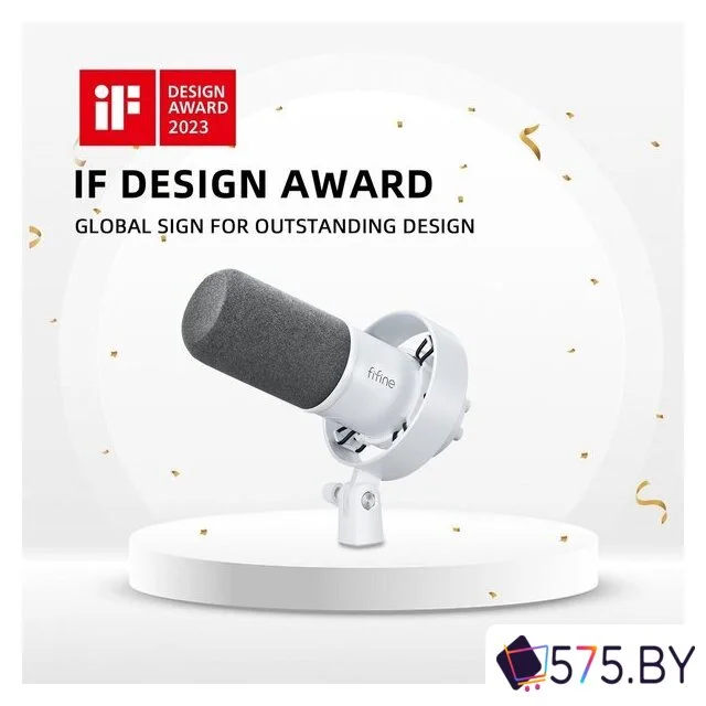 Проводной микрофон FIFINE T688 (белый) в магазине 575.by