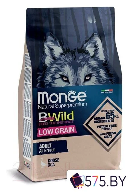 Сухой корм для собак Monge BWild Adult Goose (12 кг) в магазине 575.by
