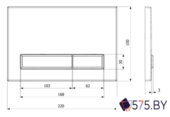 Панель смыва Lavinia Boho Relfix 3805001W (белый) в магазине 575.by