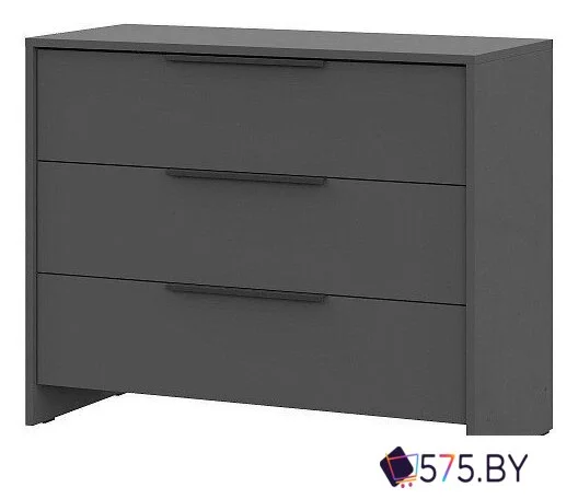 Комод NN мебель МС Камелия 1 К 3 ящика (графит серый) в магазине 575.by