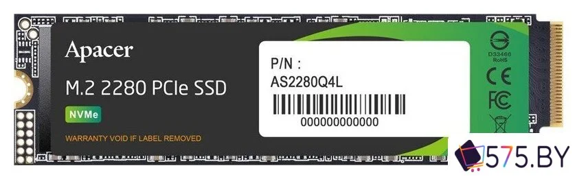 SSD Apacer AS2280Q4L 256GB AP256GAS2280Q4L-1 в магазине 575.by