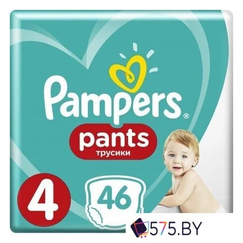 Трусики-подгузники Pampers Pants 4 Maxi (46 шт) в магазине 575.by