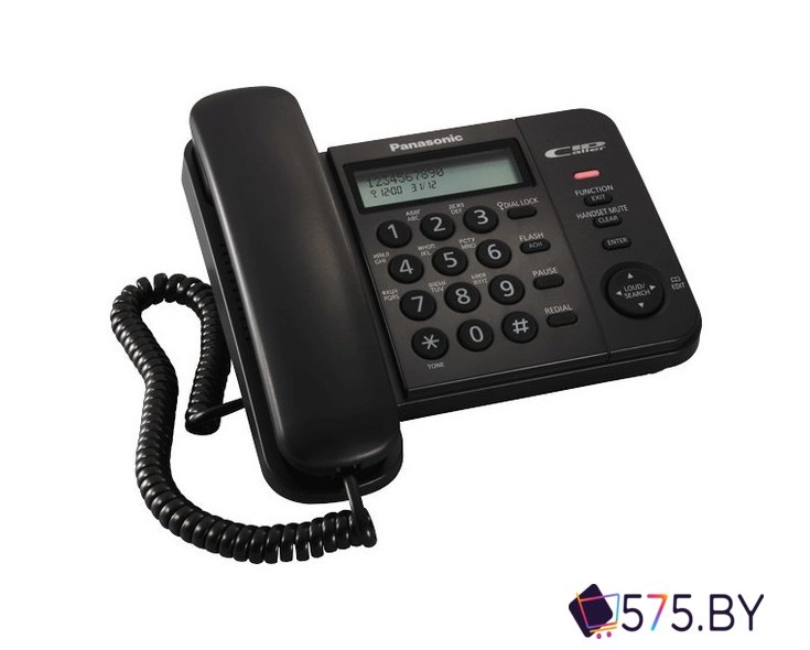 Проводной телефон Panasonic KX-TS2356RUB (черный) в магазине 575.by