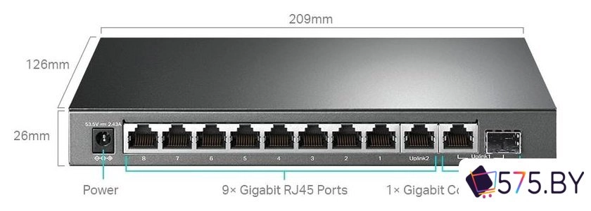 Настраиваемый коммутатор TP-Link TL-SG1210MPE в магазине 575.by