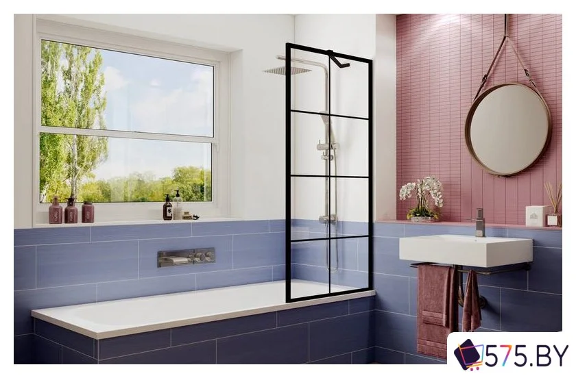 Стеклянная шторка для ванны Ambassador Bath Screens 16041208 70 в магазине 575.by