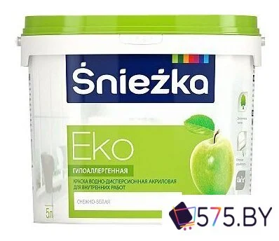Краска Sniezka Eko 3 л (снежно-белый) в магазине 575.by