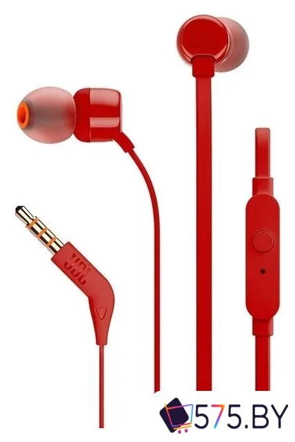 Наушники JBL Tune 110 (красный) в магазине 575.by
