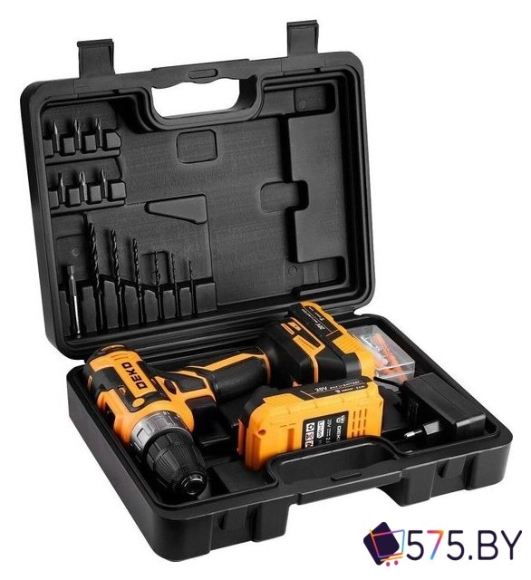 Дрель-шуруповерт Deko GCD20DU PRO Set63 083-1039 (с 2-мя АКБ, кейс) в магазине 575.by