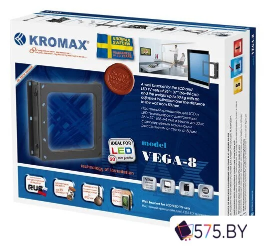 Кронштейн для телевизора Kromax VEGA-8 Grey Titan (старая версия) в магазине 575.by