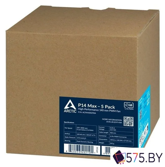 Комплект вентиляторов для корпуса Arctic P14 Max 5 Pack ACFAN00290A в магазине 575.by