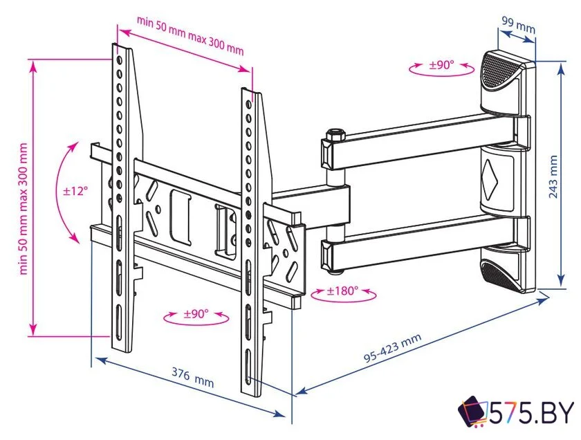 Кронштейн для телевизора Kromax PIXIS-XS в магазине 575.by