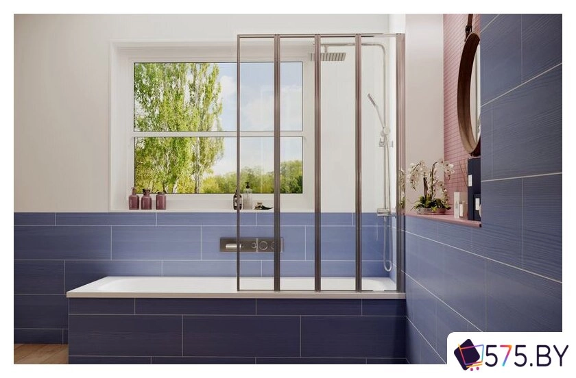 Стеклянная шторка для ванны Ambassador Bath Screens 16041111R 100 в магазине 575.by