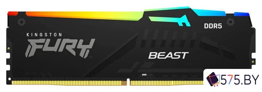 Оперативная память Kingston FURY Beast RGB 16ГБ DDR5 6000 МГц KF560C30BBEA-16 в магазине 575.by