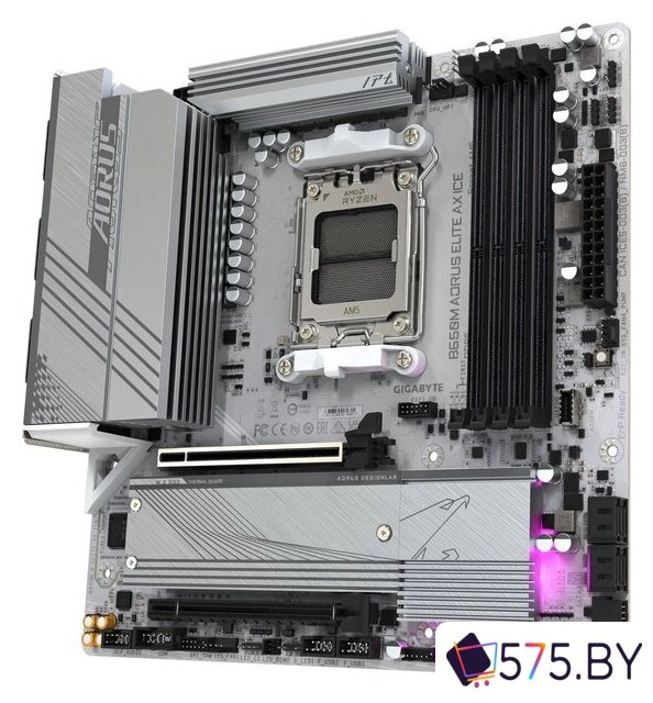 Материнская плата Gigabyte B650M Aorus Elite AX Ice в магазине 575.by