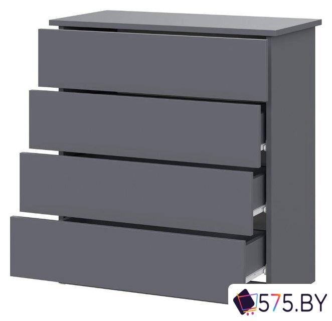 Комод Mio Tesoro КМ 4 (графит серый) в магазине 575.by