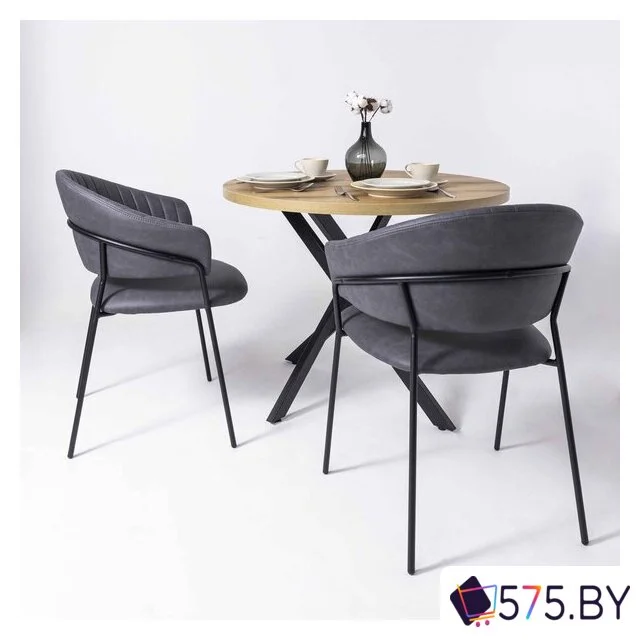 Стул с подлокотниками Алвест AV 433 (графитовая замша Kiprus 13/черный) в магазине 575.by