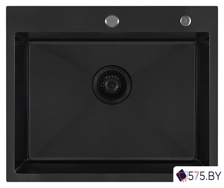 Кухонная мойка Basic CL DS Decor 60x50 (черный, коландер, дозатор) в магазине 575.by