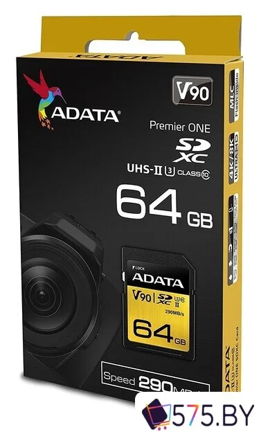 Карта памяти ADATA Premier ONE ASDX64GUII3CL10-C SDXC 64GB в магазине 575.by