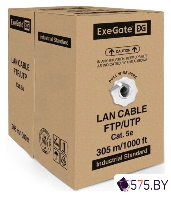 Кабель ExeGate UTP4-C5e-CCA-S25-IN-PVC-GY-305 UTP в магазине 575.by