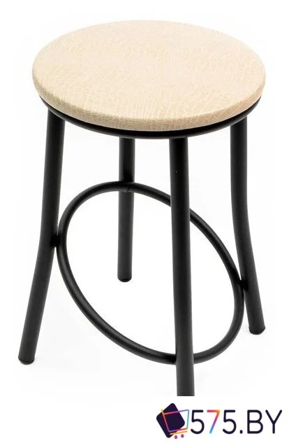 Табурет ВВР Сфера (бежевый корокодил/черный, экокожа) в магазине 575.by