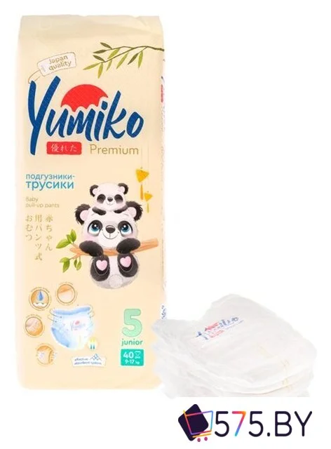 Детские подгузники Yumiko 5 (40 шт) в магазине 575.by