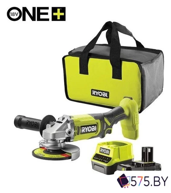 Угловая шлифмашина Ryobi RAG18125-1C40S 5133005643 (с 1-им АКБ, сумка) в магазине 575.by