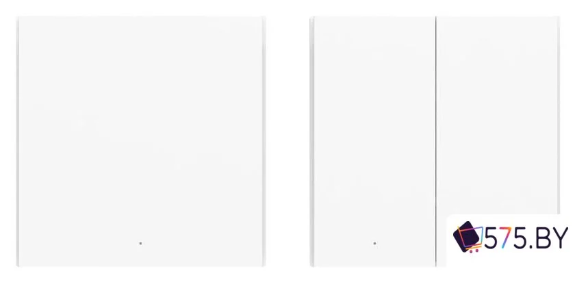 Выключатель Aqara Smart Wall Switch H1 двухклавишный без нейтрали (белый) в магазине 575.by
