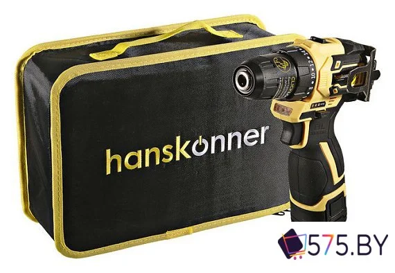 Дрель-шуруповерт Hanskonner HCD1645BLC (с 2-мя АКБ, сумка) в магазине 575.by