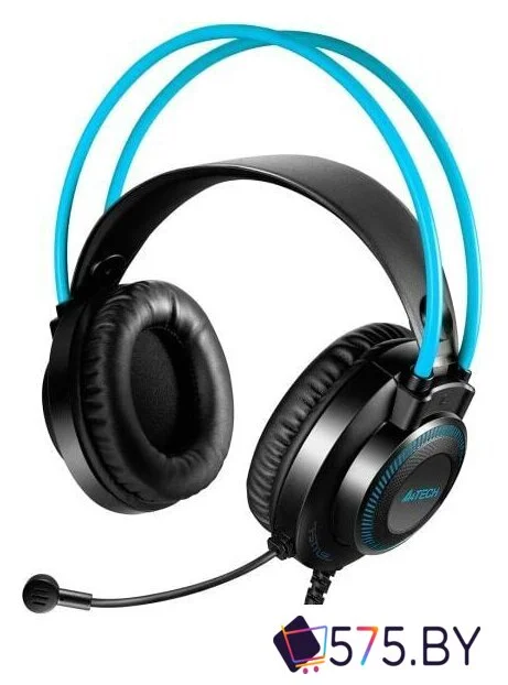 Наушники A4Tech Fstyler FH200U (черный/голубой) в магазине 575.by