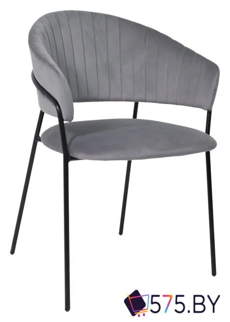 Стул с подлокотниками Алвест AV 433 (темно-серый бархат H-15/черный) в магазине 575.by