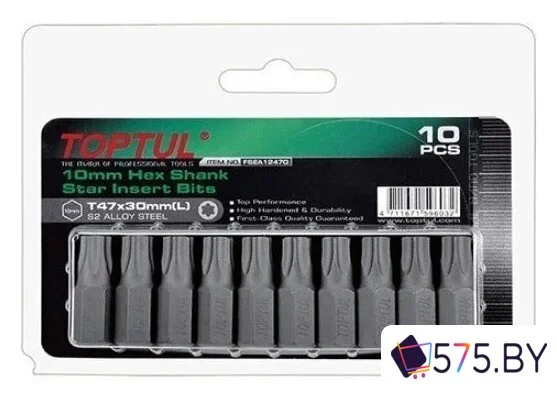 Набор бит Toptul FSEA1247G (10 предметов) в магазине 575.by