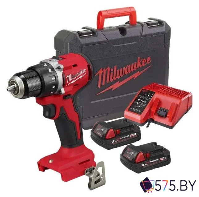 Дрель-шуруповерт Milwaukee M18 M18BLDDRC-202C 4933492833 (с 2-мя АКБ 2 Ач, кейс) в магазине 575.by