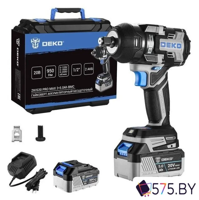 Гайковерт Deko ZKIS20 Pro Max 083-1088 (с 2-мя АКБ, кейс) в магазине 575.by