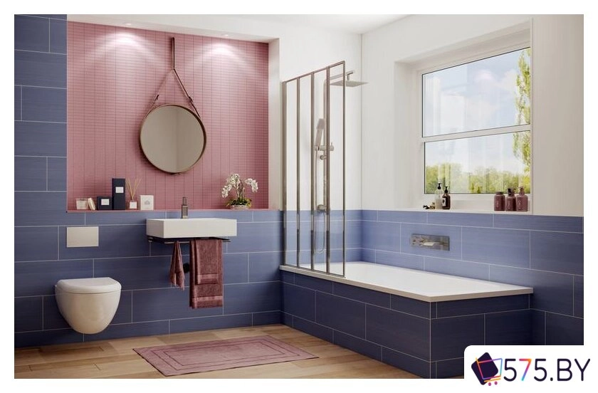 Стеклянная шторка для ванны Ambassador Bath Screens 16041110L 90 в магазине 575.by