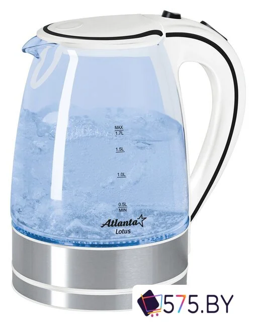 Электрический чайник Atlanta ATH-691 (белый/черный) в магазине 575.by