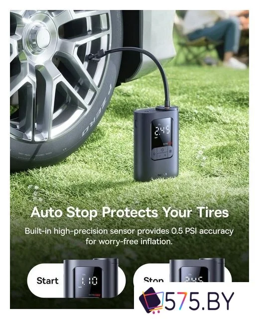 Автомобильный компрессор Baseus GoTrip VA1 Super Mini Cordless Inflator 22-Cylinder Cosmic Black C0119601 в магазине 575.by